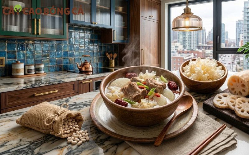 Theo Đông y, những thực phẩm dưỡng phế vào mùa Thu thường có màu trắng như đậu trắng, nấm tuyết, củ cải, củ sen, hạt sen.