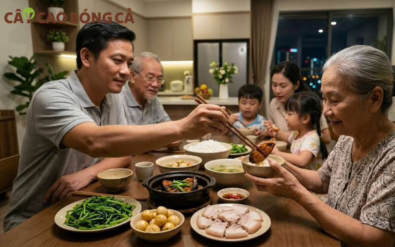 Khi cả nhà đều thấu hiểu giá trị của bữa cơm gia đình và trân quý khoảnh khắc được ngồi bên nhau, biết đủ là vui vầy.