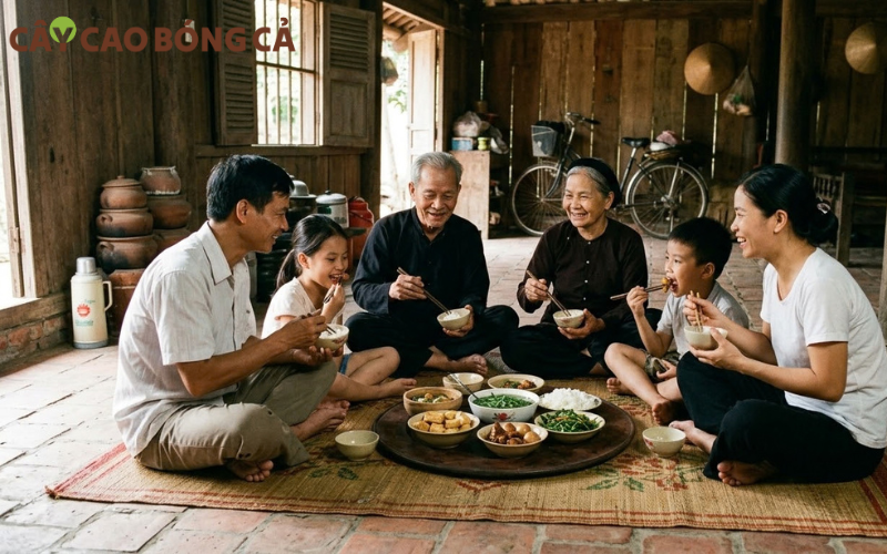 Cơm ngày xưa thiếu thốn như vẫn vui