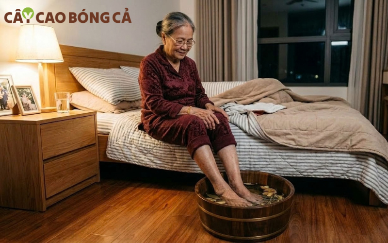 Ngâm chân cho người cao tuổi nên dùng nước ấm, không vượt quá 40 độ C.